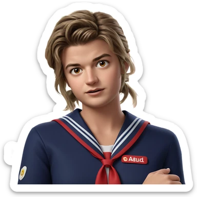 school uniform girl portrait sticker