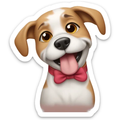 Dog sending kisses sticker
