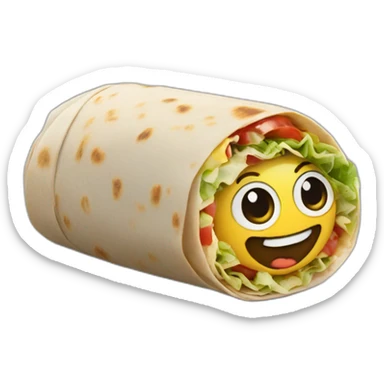 fully wrapped burrito sticker