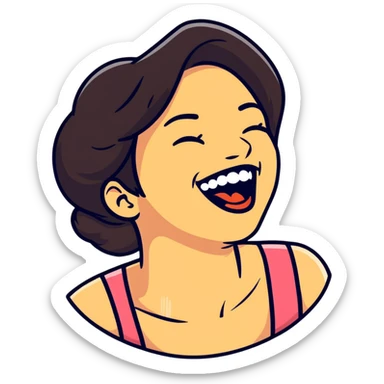 Wife laughing sticker