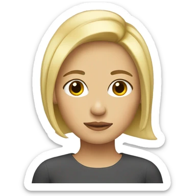 blonde girl with short picky hair  sticker
