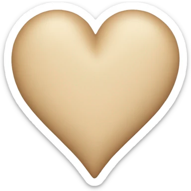 Beige Heart sticker