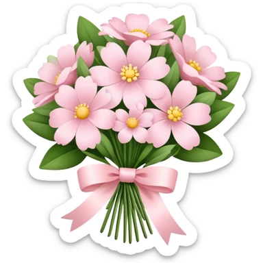 pale pink flower bouquet  sticker