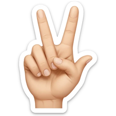 a hand with finger pointing at the camera sticker