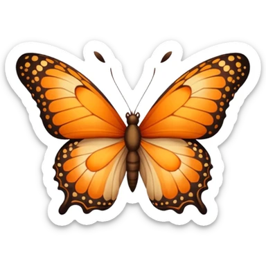 butterfly with leo print on the wings sticker