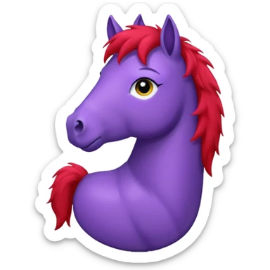 Purple horse wearing red sweater

 sticker