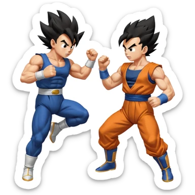 Goku punch Vegeta  sticker