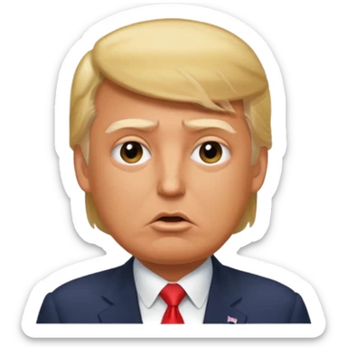 Trump  qui dit des gros mots dans une bulle et qui dit tg  sticker