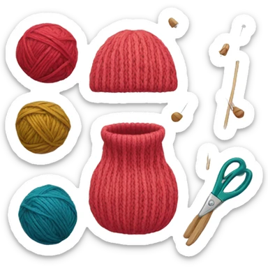 knitting set sticker
