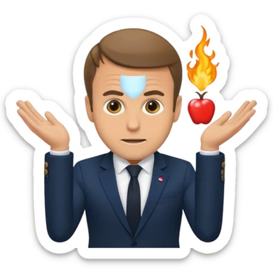 Macron entrain de faire caca sticker