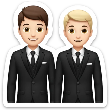stylish boys in formal wear sticker