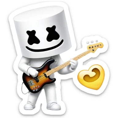 DJ marshmello playing Bass nostalgic sticker