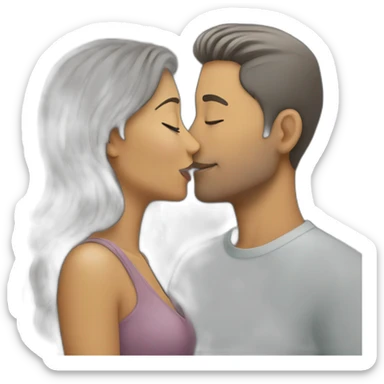 Two people kissing sticker