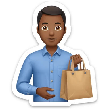 Market Shopper black man sticker