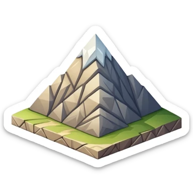 Mountain shaped like a parallelogram with Kurdish cultural elements sticker
