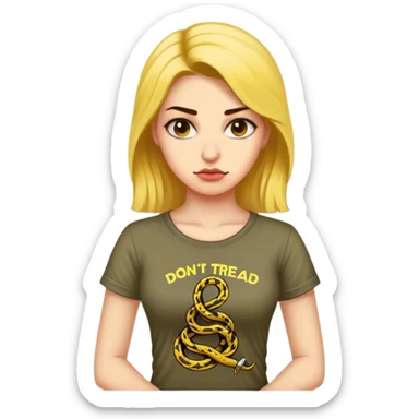 libertarian woman shirt dont tread on me sticker