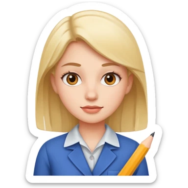 Planning girl sticker