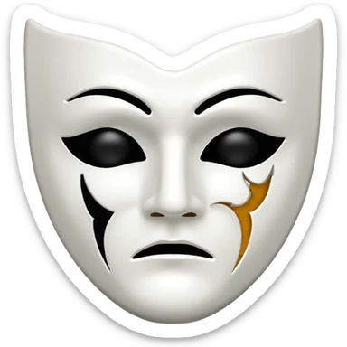 Theatre mask tragedy sticker