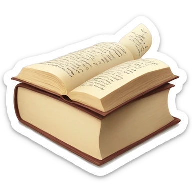 Book with flying letters  sticker