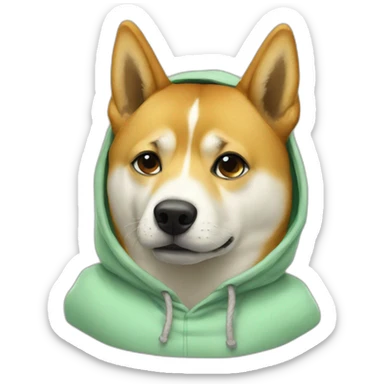 doge in a hoodie smoking  sticker