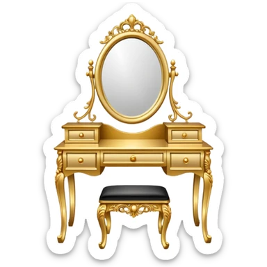 gold DRESSING TABLE sticker