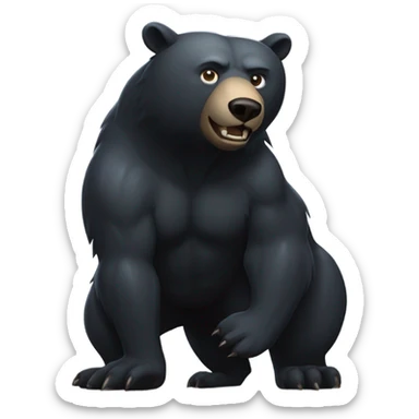 Ninja bear sticker