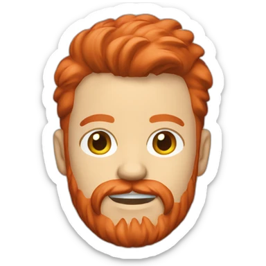 red head beard men with a t-shirt figma sticker