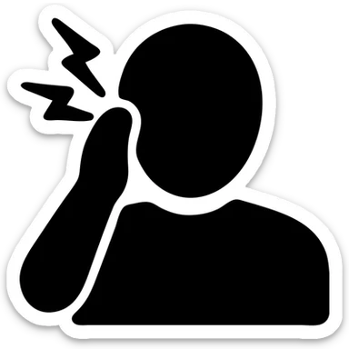 A person with earache sticker