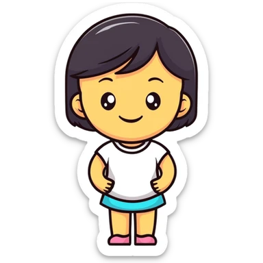 Beautiful smiling girl jinx sticker