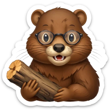spectacled beaver sticker