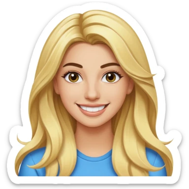 Lele Pons with long blonde hair sticker