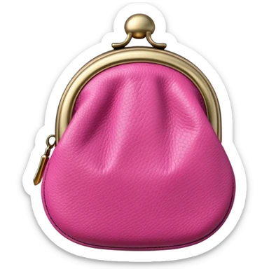 Pink coin purse sticker