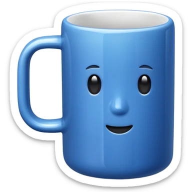 blue ceramic mug sticker
