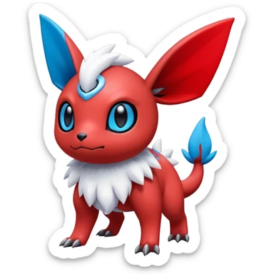  Cute Guilmon-Latias-Umbreon-Fakémon-hybrid-creature (full body)  sticker