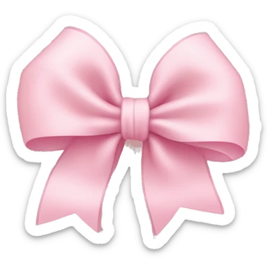 light pink bow on light pink bow sticker