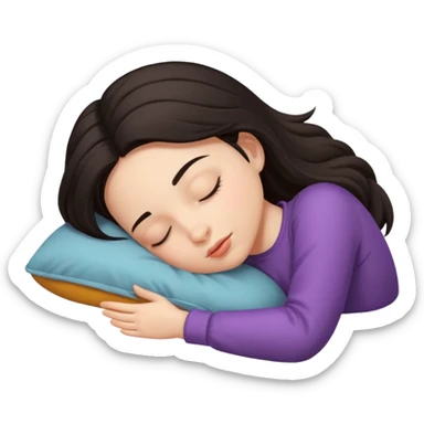 Chica durmiendo  sticker