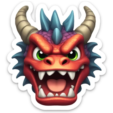angry dragon sticker