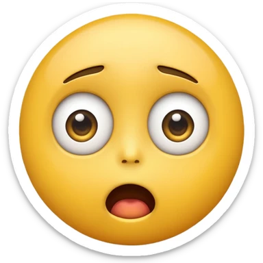 A shocked emoji sticker