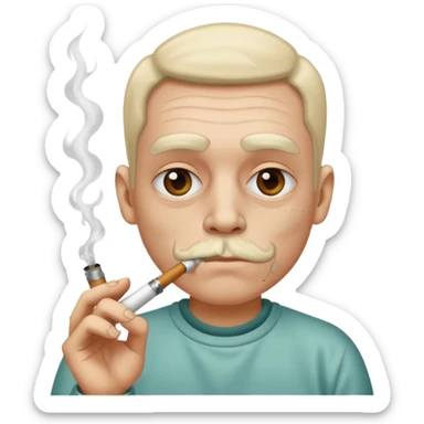 Emoji smoking meth pipe sticker
