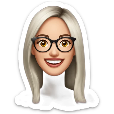 megan-fox-sonriente-con-lentes-amarca a una bebé sticker