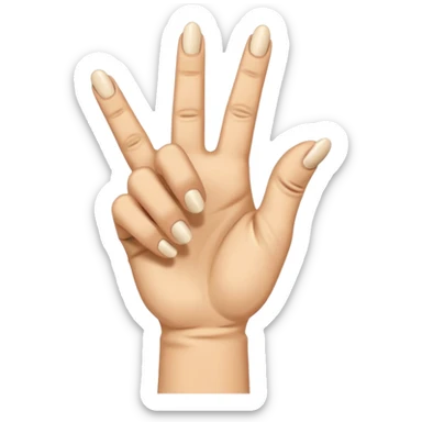 Middle finger emoji wearing fingerless gloves vulgar sticker