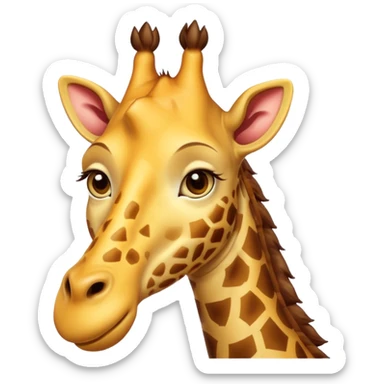 create a emoji of a stoned giraffe sticker