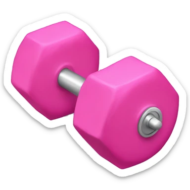 Pink big dumbell sticker