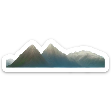mountain and sea sticker