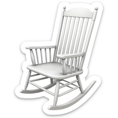 White rocking chair sticker