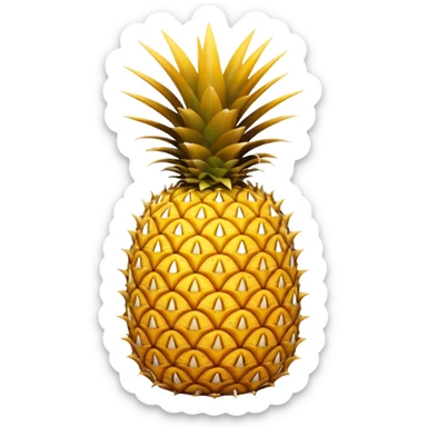 A pineapple flipped 180 degrees clockwise  sticker