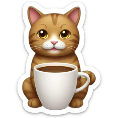 coffee cat sticker