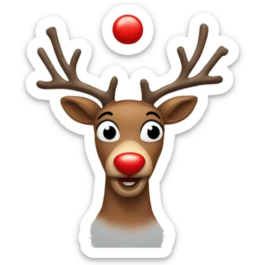 Red Nosed Reindeer sticker
