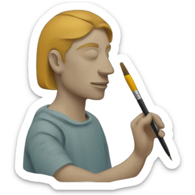 Picasso pintando sticker