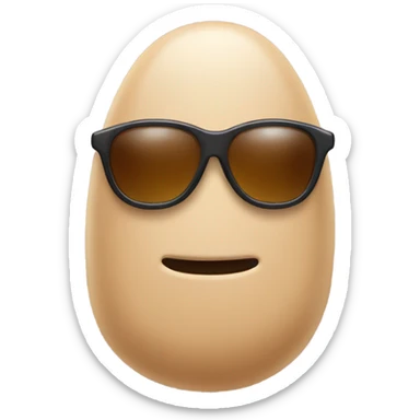 beans with sunglasses  sticker